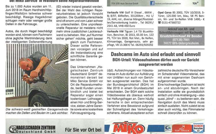  Bericht in der Litfaß-Säule