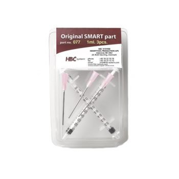 77-350x350-1-1.jpg HBC Spritzen 1ml (3 Stück) inkl. Nadeln (3 Stück) – Bild 1