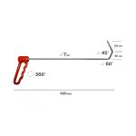 Drehgriffhaken, L = 420 mm, d = 7 mm