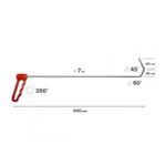 Drehgriffhaken, L = 600 mm, d = 7 mm