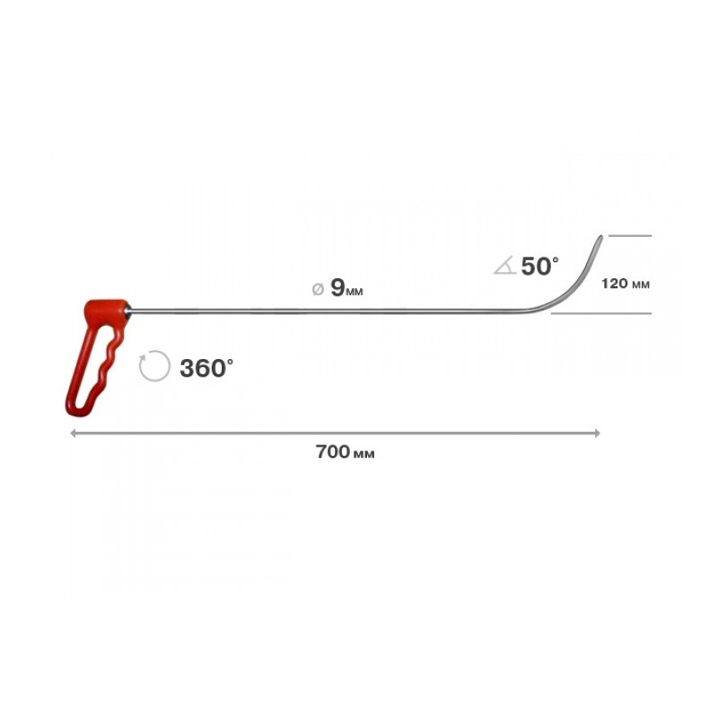 Drehgriffhaken, 9mm lang Richthaken, L = 700 mm, d = 9 mm – Bild 1