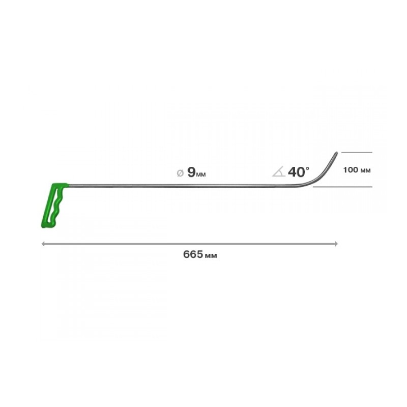 Richthaken Nr.11 Richthaken, L = 665 mm, d = 9 mm – Bild 1